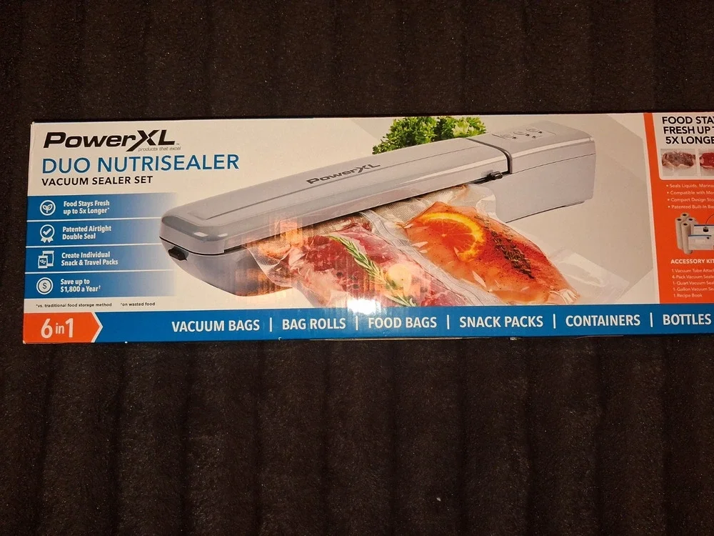 Power-XL Duo NutriSealer Food Vacuum Sealer New Complete New.
